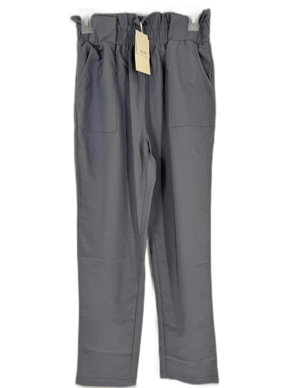 GRACE KARIN Womens Casual Elastic Waist Pants M Gray NWT